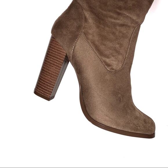 NWT Charlotte Russe Nessa Tan Knee High Boots Size 7 - Picture 5 of 6